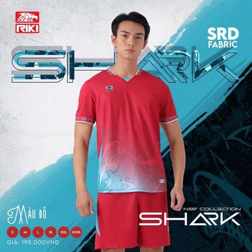 Bộ bóng đá RIKI SHARK - Đỏ