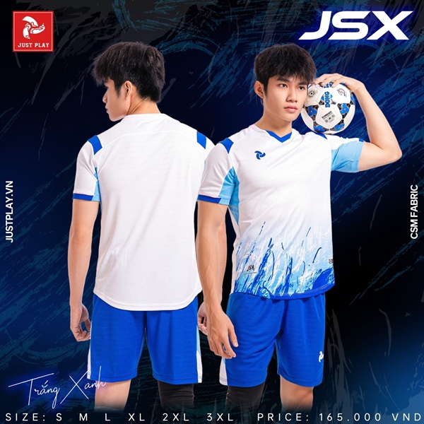 Bộ bóng đá JSX - Trắng xanh