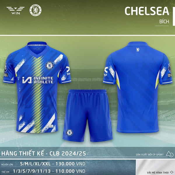 Bộ bóng đá trẻ em Win Chelsea - xanh