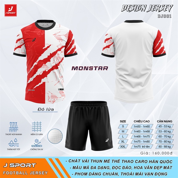 Bộ bóng đá Monstar - Đỏ