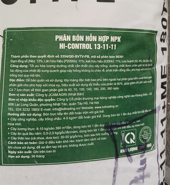 VT- Phân chì 13-11-11 ME 500g-duoc-ban-tai-Chợ gốm Bảo Lộc