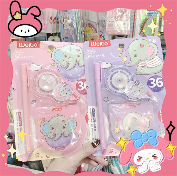 Vĩ xoá kéo+bút+Note Weibo WB-8392
