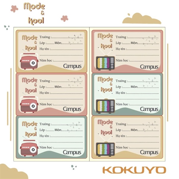 Bịch 18 nhãn vở Campus NT-MOD18