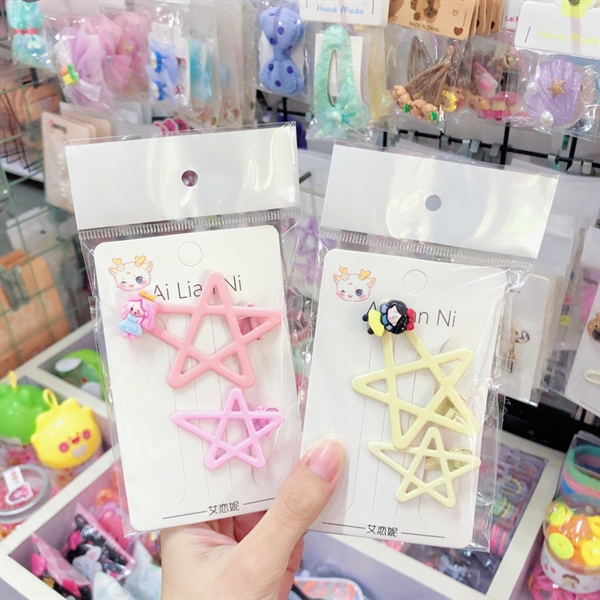Set 2 kẹp tóc ngôi sao icon princess