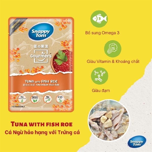 Pate gói SNAPPY TOM GOURMERS PREMIUM-duoc-ban-tai-CHÚ MÈO BÉO PETSTORE