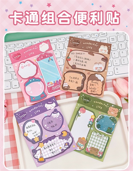 Giấy nhớ, giấy note 3 mẫu 1 set hình cute dễ thương