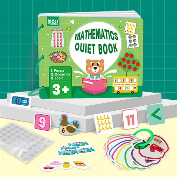 Đồ Chơi Học Liệu Bóc Dán Montessori Thông Minh Cho Bé Toán Học Mathematics Quite book