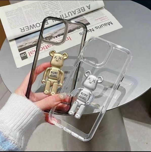 Ốp iPhone 11 Pro 5.8 gấu viền màu