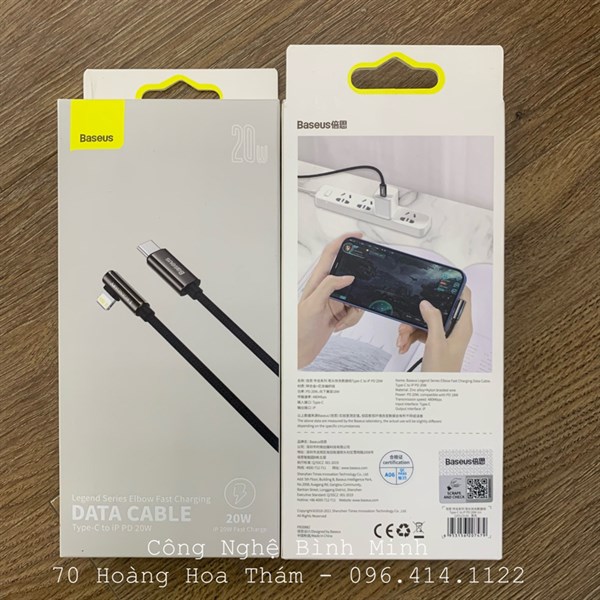 Cáp sạc BASEUS Lightning 20W CATLCS-01 1m chữ L