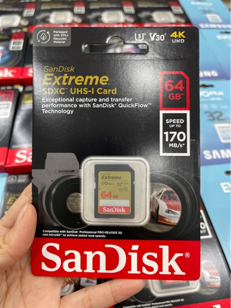 Thẻ nhớ SDXC SanDisk 64G 170MB/s Chính hãng