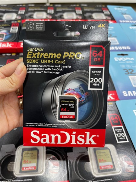 Thẻ nhớ SDXC 64GB SanDisk/ JVJ 200MB/s Chính hãng