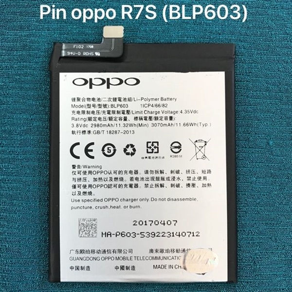 Pin OPPO R7s dung lượng chuẩn