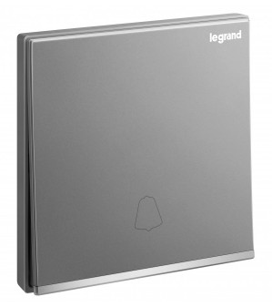 Nút Nhấn chuông đơn 16A, màu xám đậm