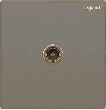 Ổ cắm Tivi, màu xám đậm