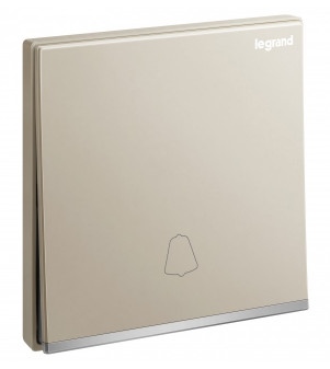 Nút Nhấn chuông đơn 16A, màu Sâm Banh