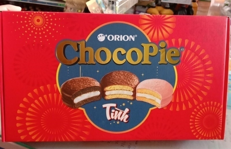 BÁNH CHOCOPIE HỘP QUÀ TẾT 504G , HỘP CỨNG 16P *37*