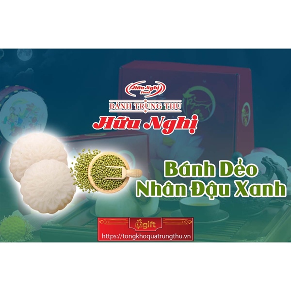 Bánh trung thu - Bánh dẻo đậu xanh Hữu Nghị (HN.DDX180)