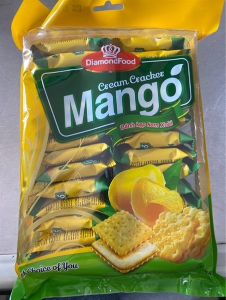 BÁNH KẸP KEM MANGO DIAMONDFOOD VỊ XOÀI 260G