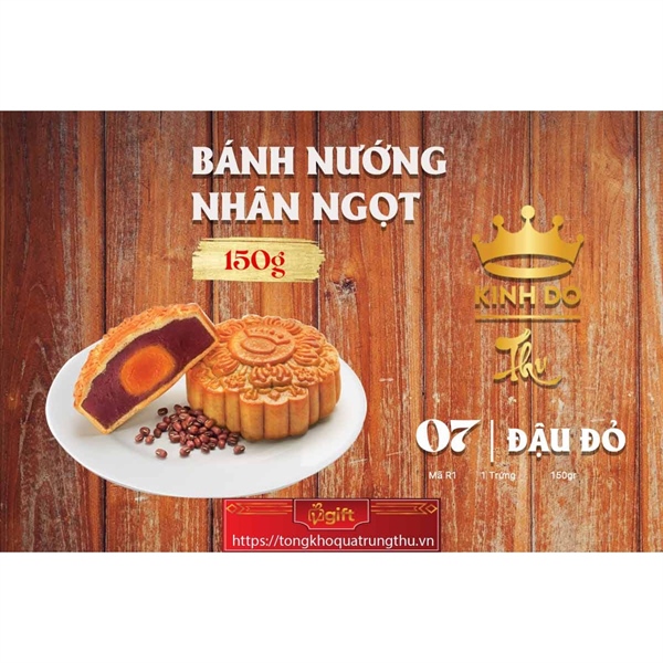 Bánh trung thu - Bánh nướng đậu đỏ 1 trứng Kinh Đô (KD.R1)