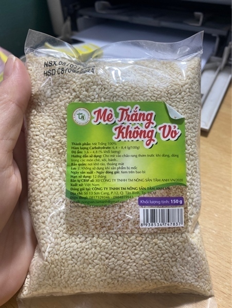 VỪNG TRẮNG KHÔNG VỎ TÂM ANH 150G