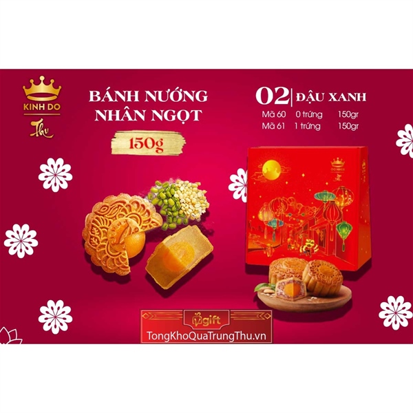 Bánh trung thu - Bánh nướng đậu xanh Kinh Đô