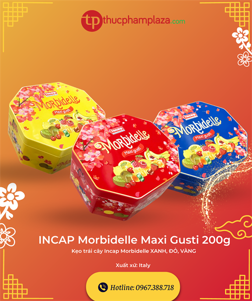 Kẹo Mềm Tổng Hợp Morbide 3 màu 200g