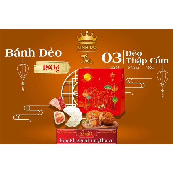 Bánh trung thu - Bánh dẻo thập cẩm 180gr Kinh Đô (KD.98)