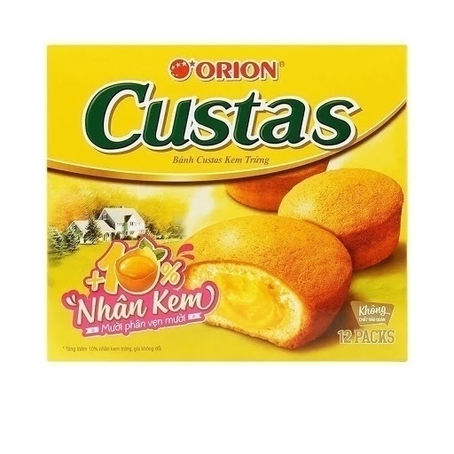 BÁNH CUSTAS KEM TRỨNG ORION HỘP QUÀ TẾT 376G-6H/T