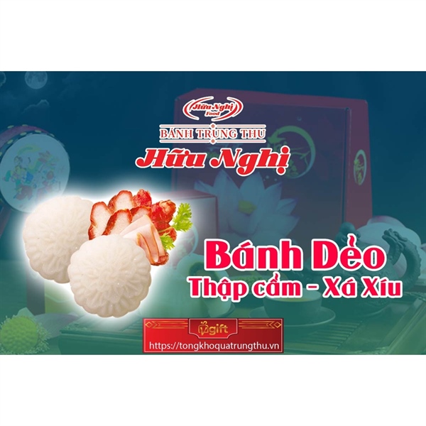 Bánh trung thu - Bánh dẻo thập cẩm xá xíu Hữu Nghị (HN.DTCXX150)