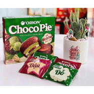 BÁNH CHOCO PIE XANH VỊ MATCHA ĐẬU ĐỎ 360GHỘP THÙNG*8 HỘP
