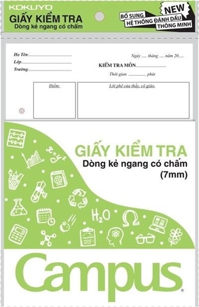 GIẤY KIỂM TRA B5 CÓ CHẤM