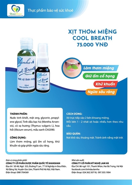 Xịt thơm miệng Cool Breath