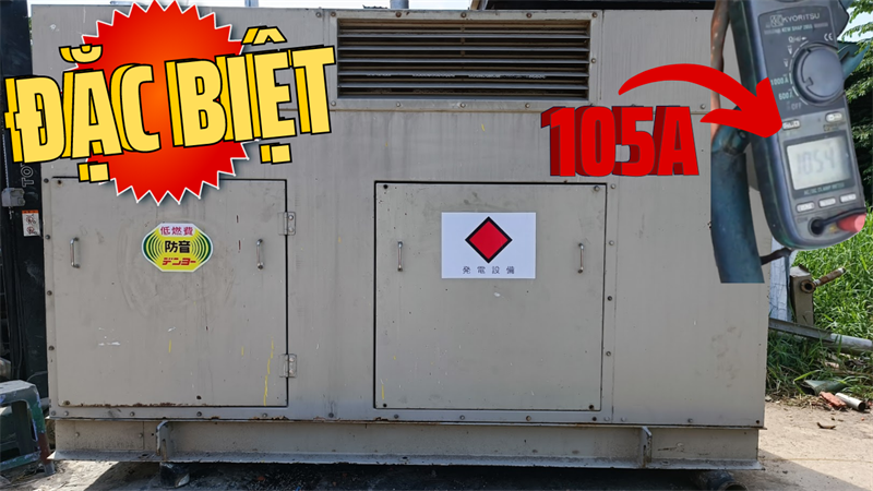 Máy phát điện Hino 75KVA tua chậm thùng siêu