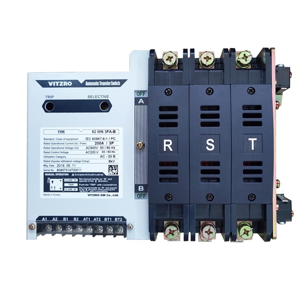 Bộ chuyển đổi nguồn 4 pha 200A , Vitzro-62WN