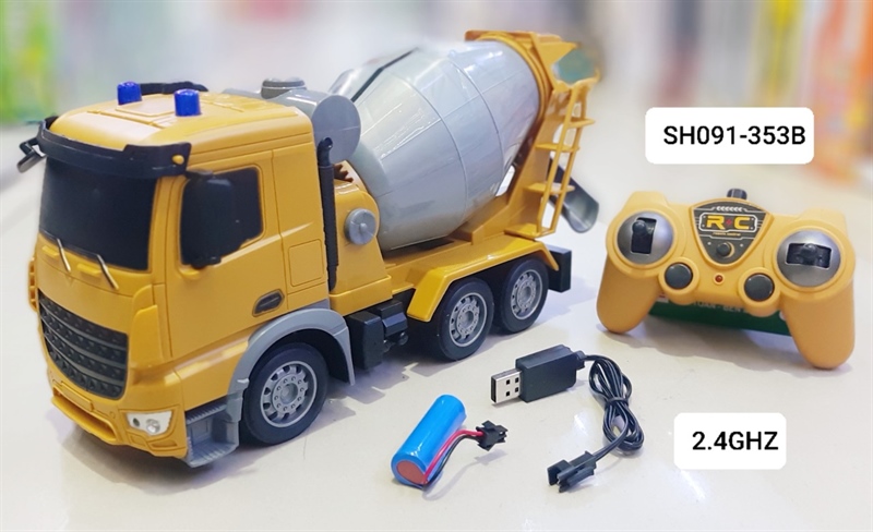 SH091-353B HỘP XE CÔNG TRÌNH TRỘN ĐIỀU KHIỂN 7 ĐỘNG TÁC, CÓ SẠC, TL 1:24