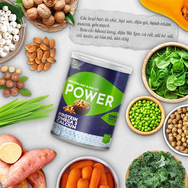 Bột đậu hạt rau củ power-420G
