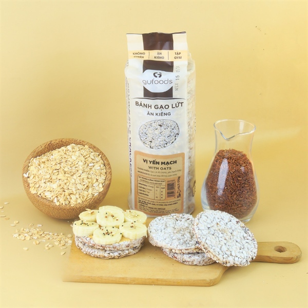 Bánh gạo lứt ăn kiêng yến mạch GUfoods - 170g