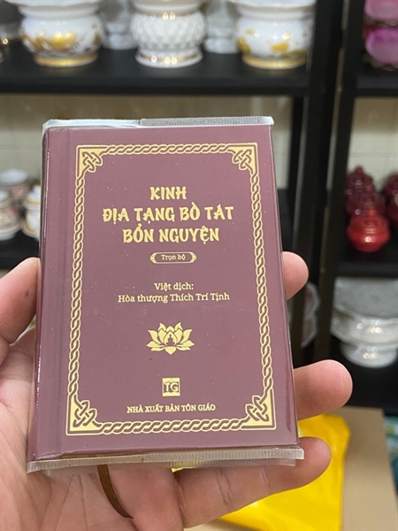 Kinh Địa Tạng Bìa Đỏ - Khổ Mini (Có Bọc Bìa)