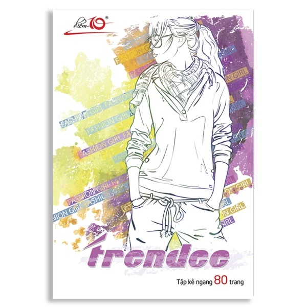 Tập kẻ ngang 80 trang 60gsm Điểm 10 Trendee NB082