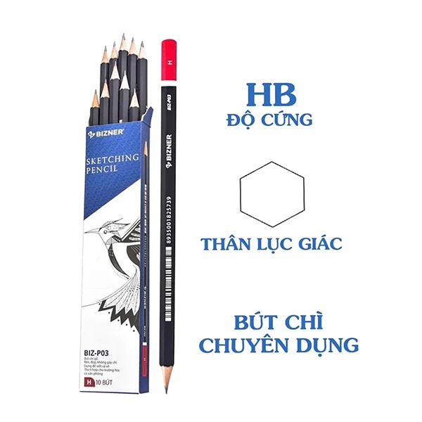 Bút chì gỗ cao cấp Bizner H BIZ-P03