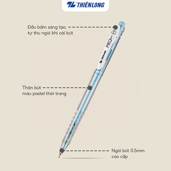 Bút bi màu pastel PRO 027 Thiên Long TL-105