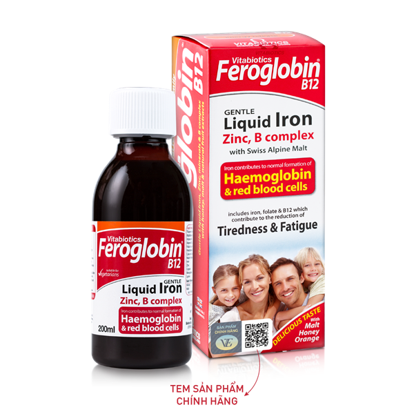 Feroglobin B12 Liquid Vitabiotics - Bổ sung sắt, tăng tạo khả năng tạo máu