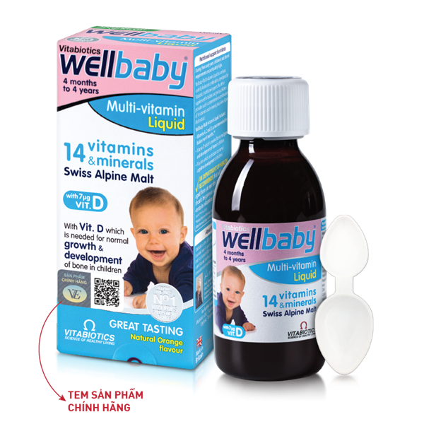 Wellbaby Multi Vitamin Liquid Vitabiotics - Tăng cường sức đề kháng