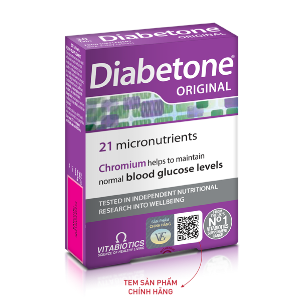 Diabetone Vitabiotics - Bổ sung vitamin, khoáng chất cho người tiểu đường