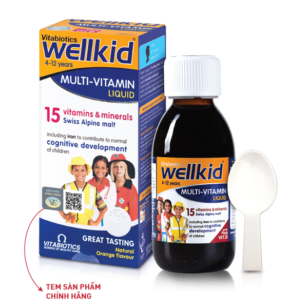 WellKid Multi-Vitamin Liquid Vitabiotics - Bổ sung vitamin, khoáng chất cho trẻ em