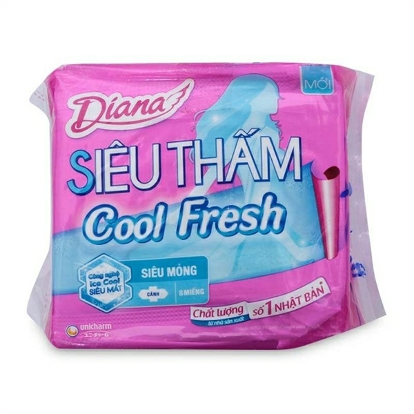 BVS Diana Siêu Thấm Cool Gói 8 Miếng