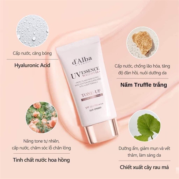 Kem chống nắng DALBA UV Essence tone up sun cream 50ml