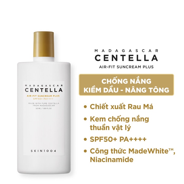 Kem chống nắng Skin1004 Madagasca rau má Centella Air-fit 50ml