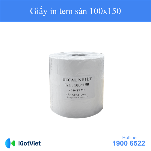 Giấy in decal nhiệt 100mm*150mm (350 tem)