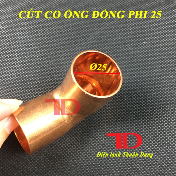 TKL - Cút hàn nối ống đồng góc vuông 90 độ phi 25 (10 cái/ túi)
